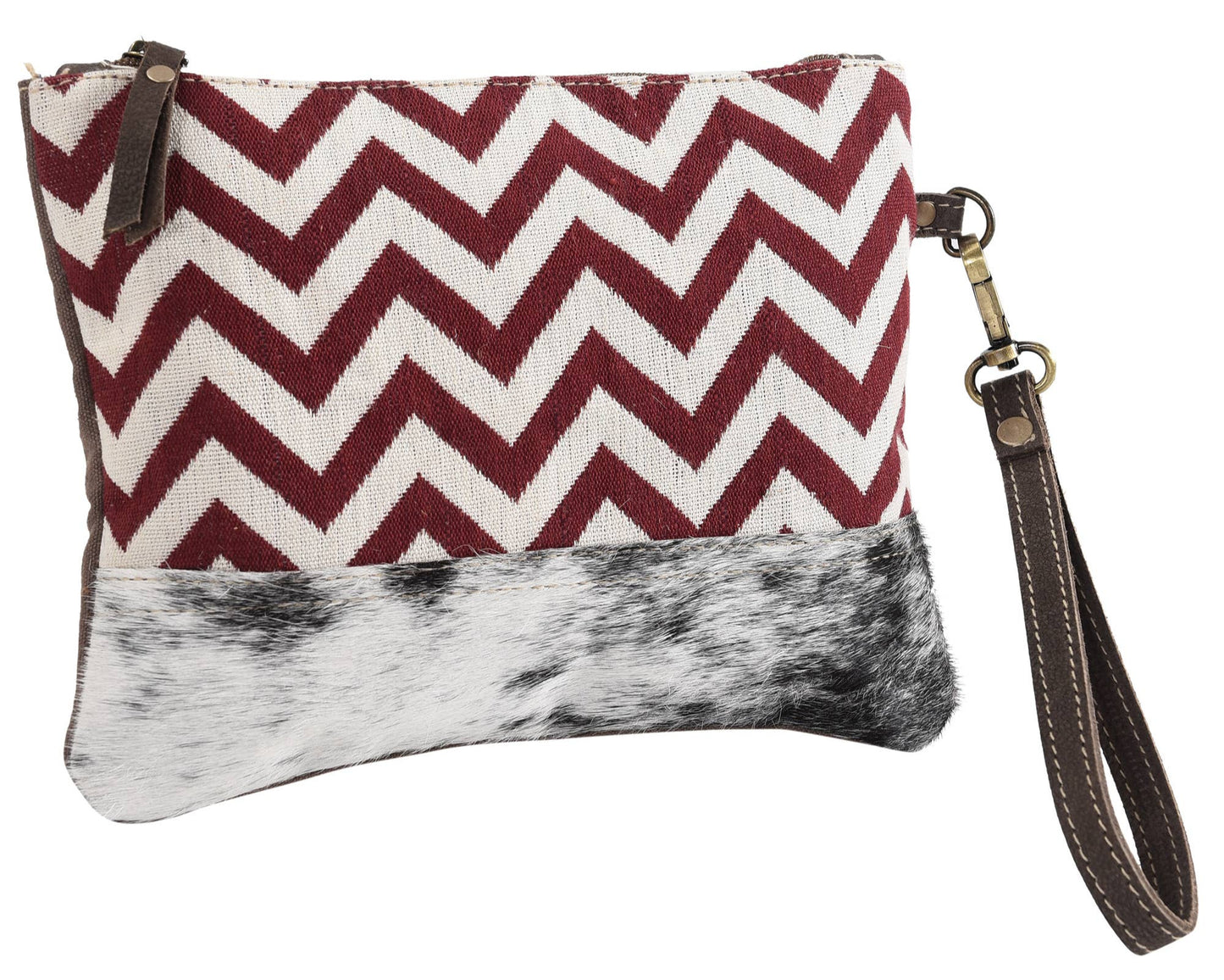 Rug Wristlet with Leather