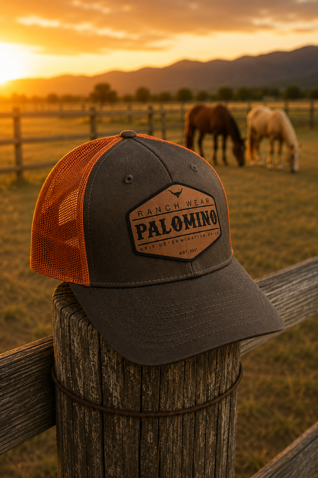 Palomino 115 (Dark Loden and Jaffa Orange)