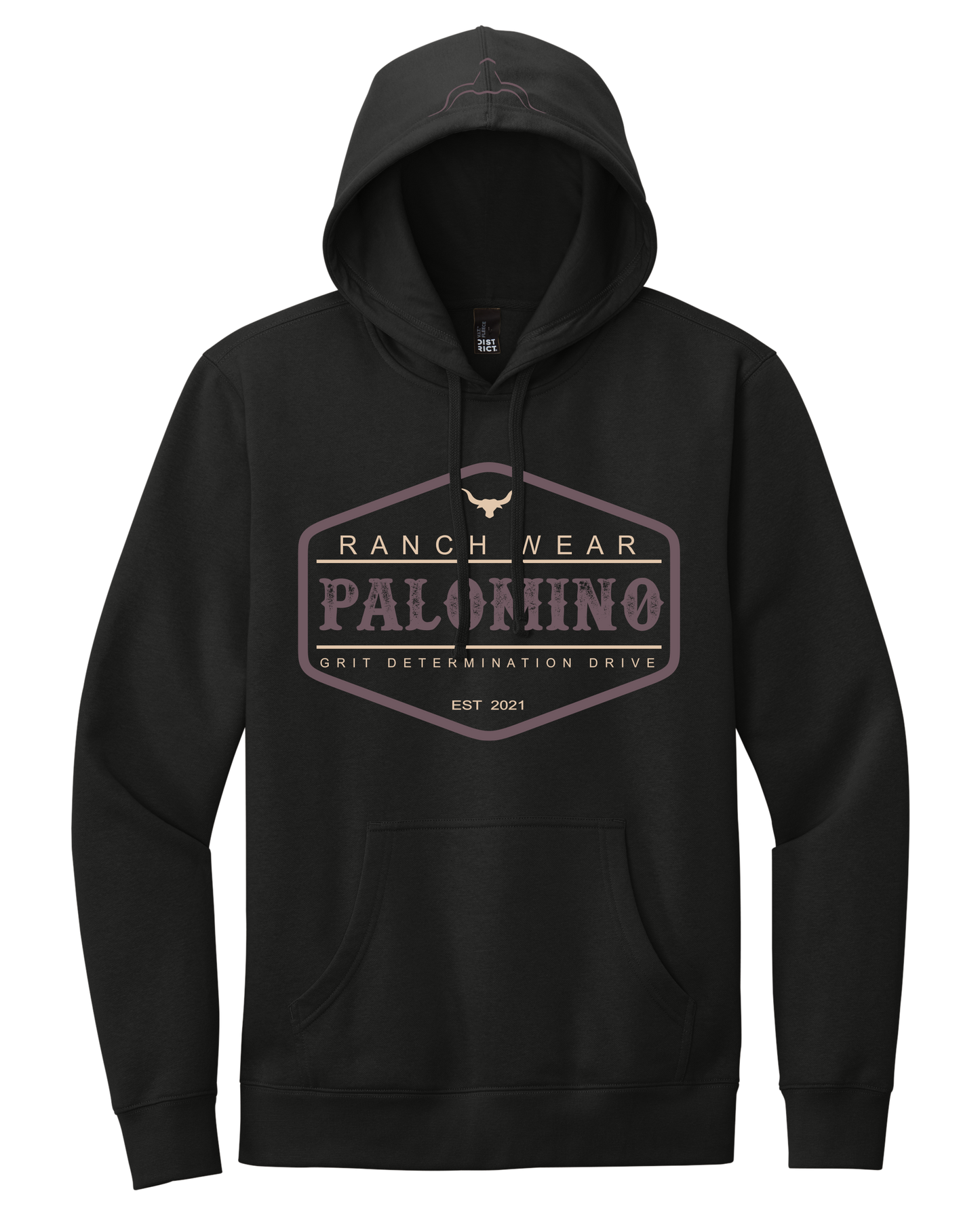 Fleece Hoodie w/ Pocket Black OG Purple