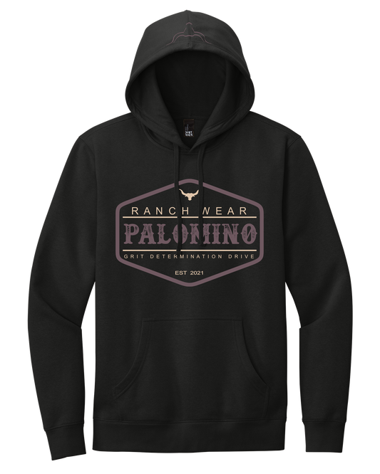 Fleece Hoodie w/ Pocket Black OG Purple