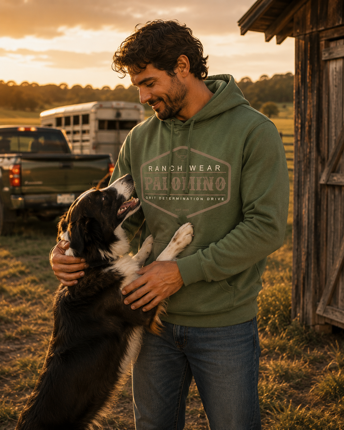 Men's Fleece Hoodie w/ Pocket Olive OG