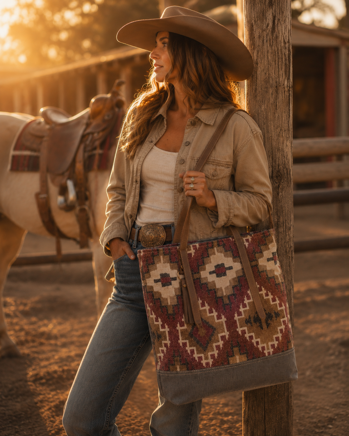 Multi Color Aztec Tote