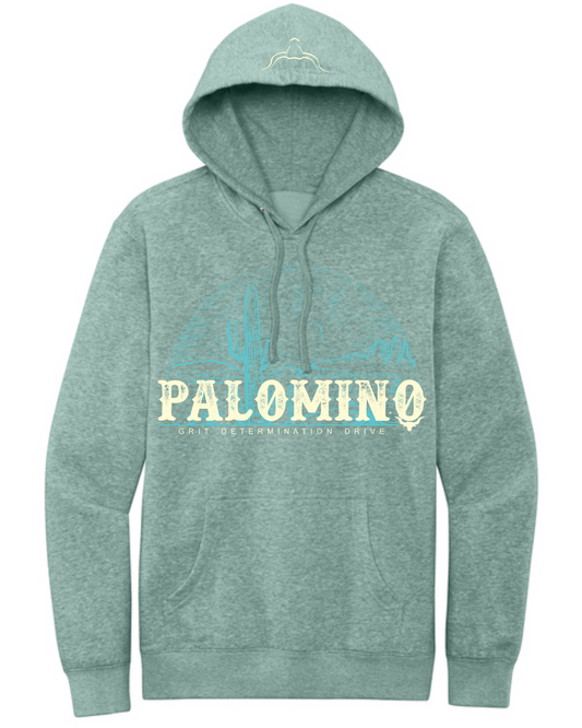Fleece Hoodie w/ Pocket Dusty Sage/Teal Desert