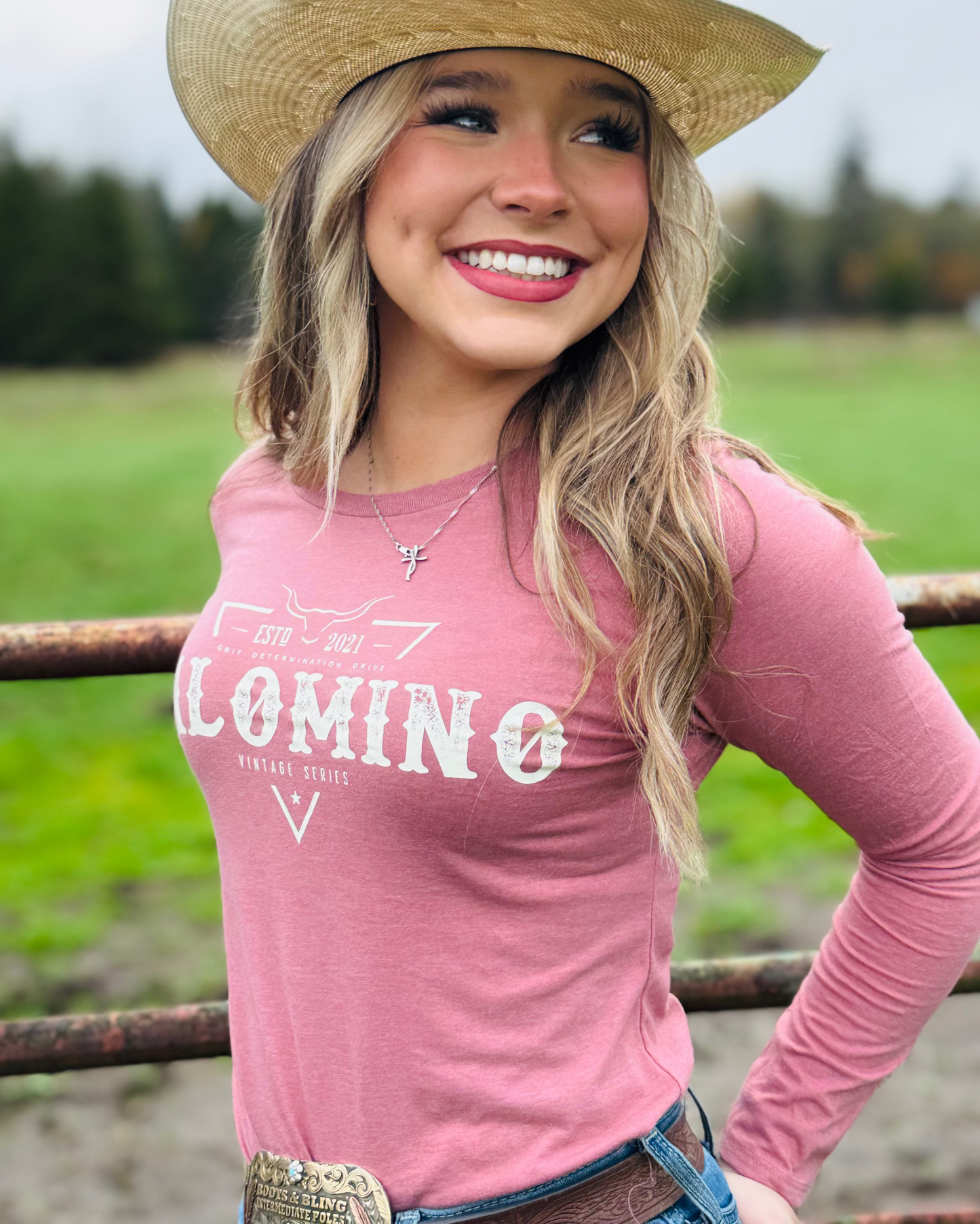Long Sleeve Tee - Blush Frost