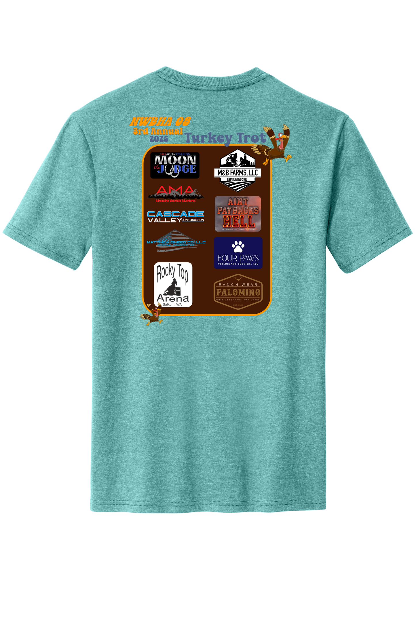 Turkey Trot T-Shirt Heather Eucalyptus