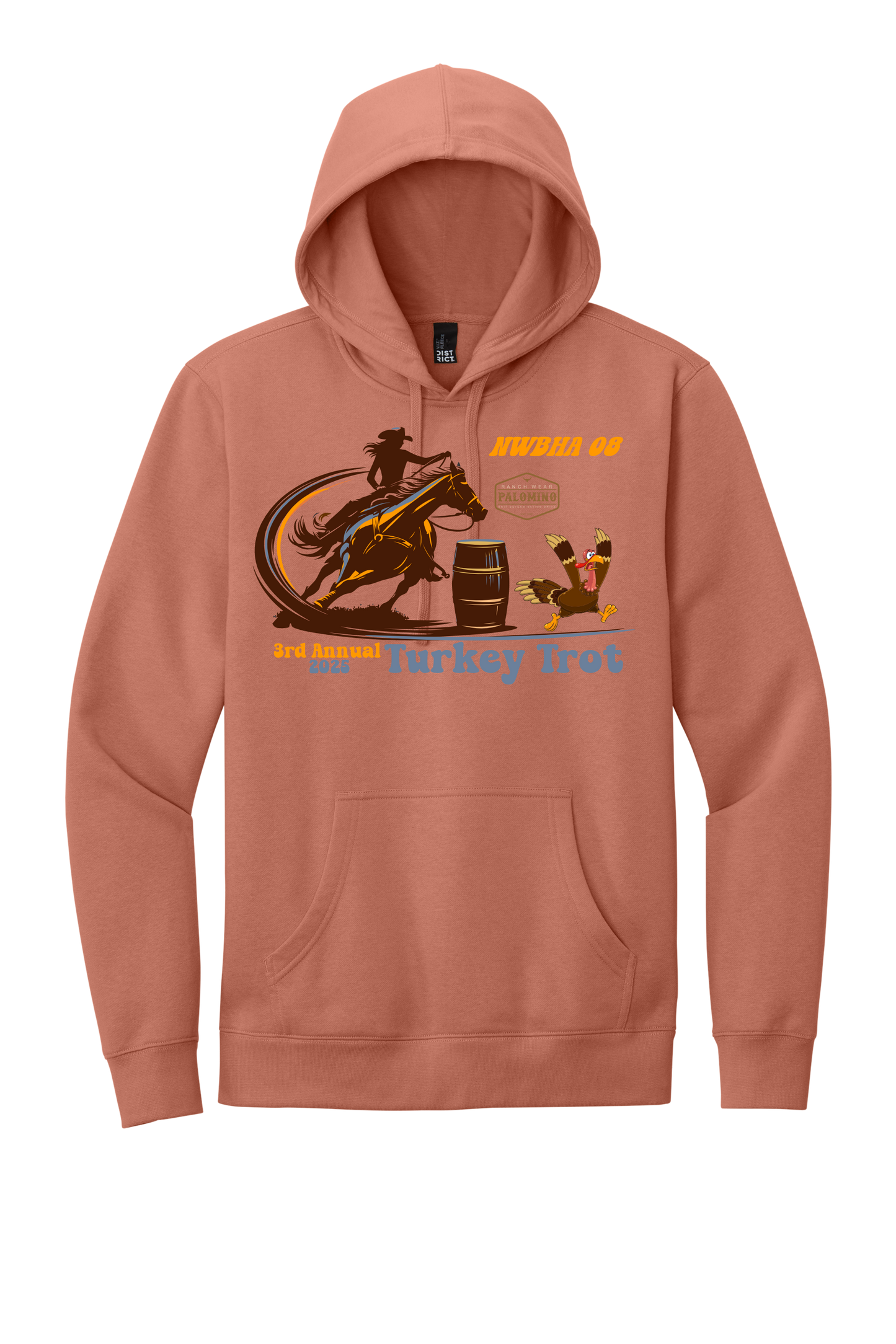 Turkey Trot Hooded Sweatshirt Rose