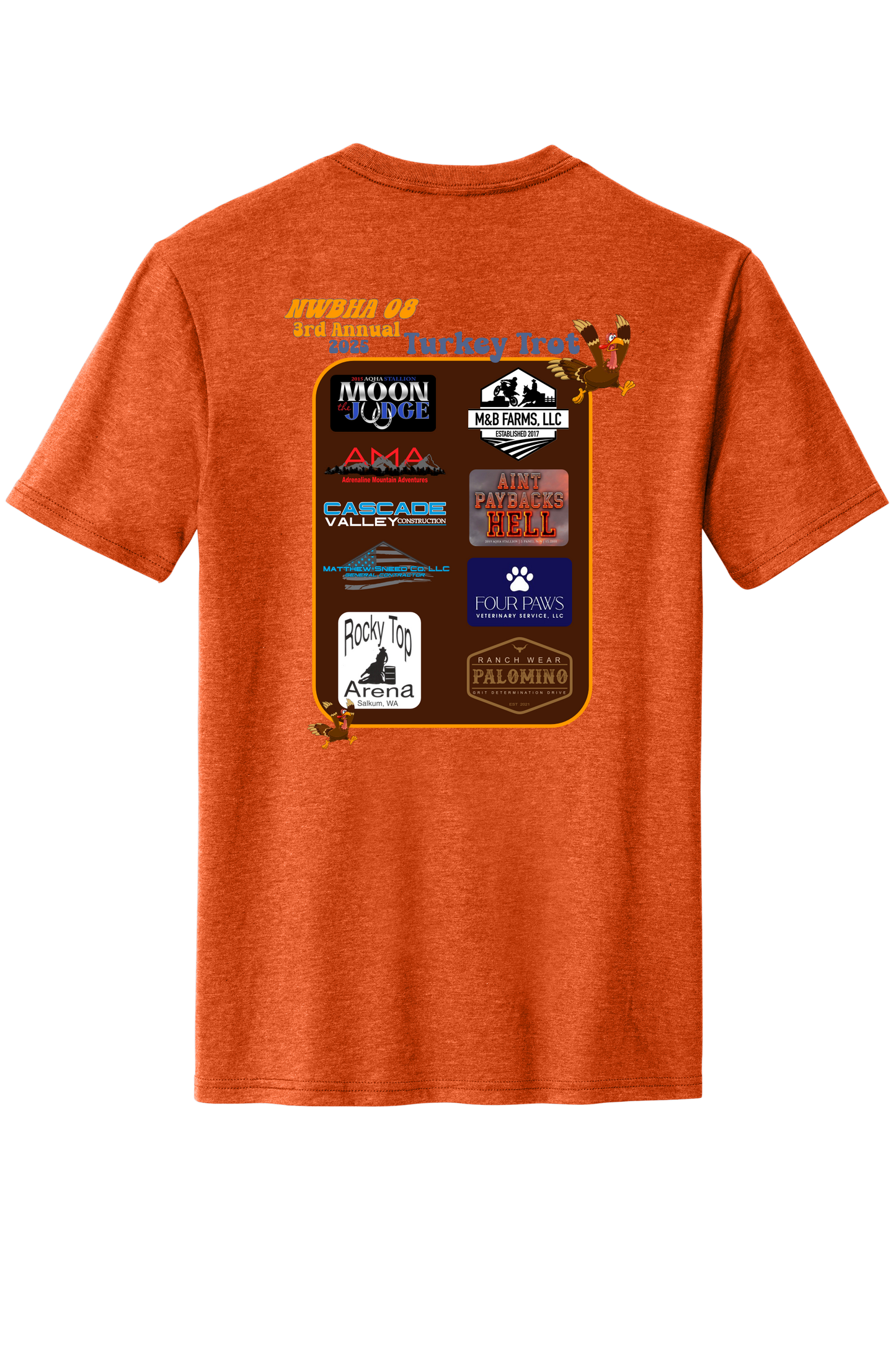 Turkey Trot T-Shirt Orange Heather