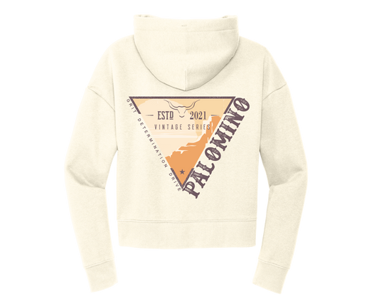 Vintage Palomino Dessert Modest Crop Hoodie