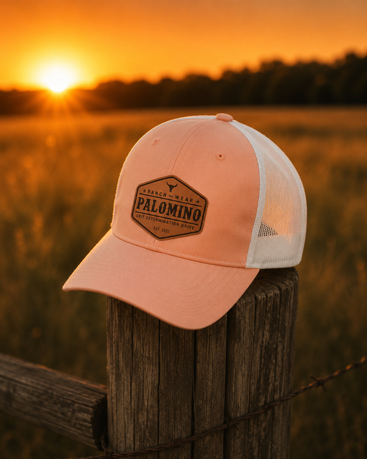 Low-Profile Snapback Trucker - Soft Coral/Ecru