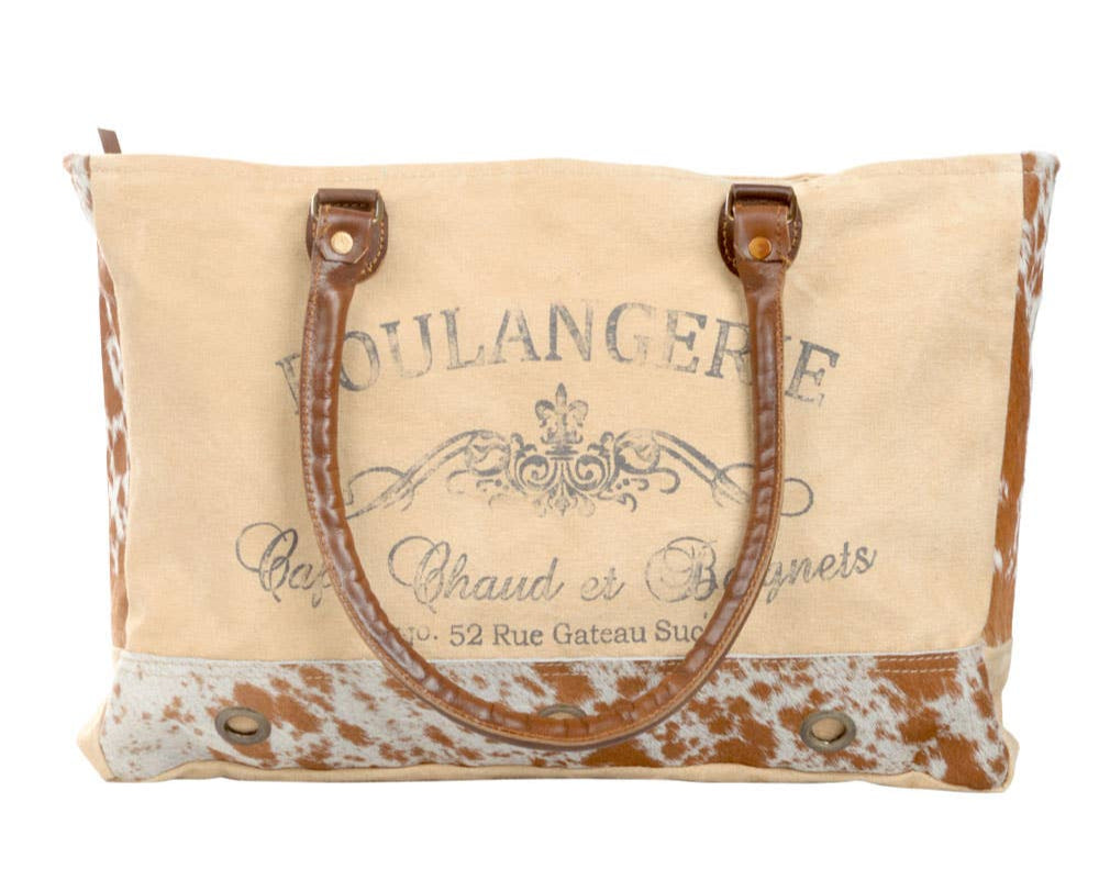 Boulangerie Tote With Cowhide Trim