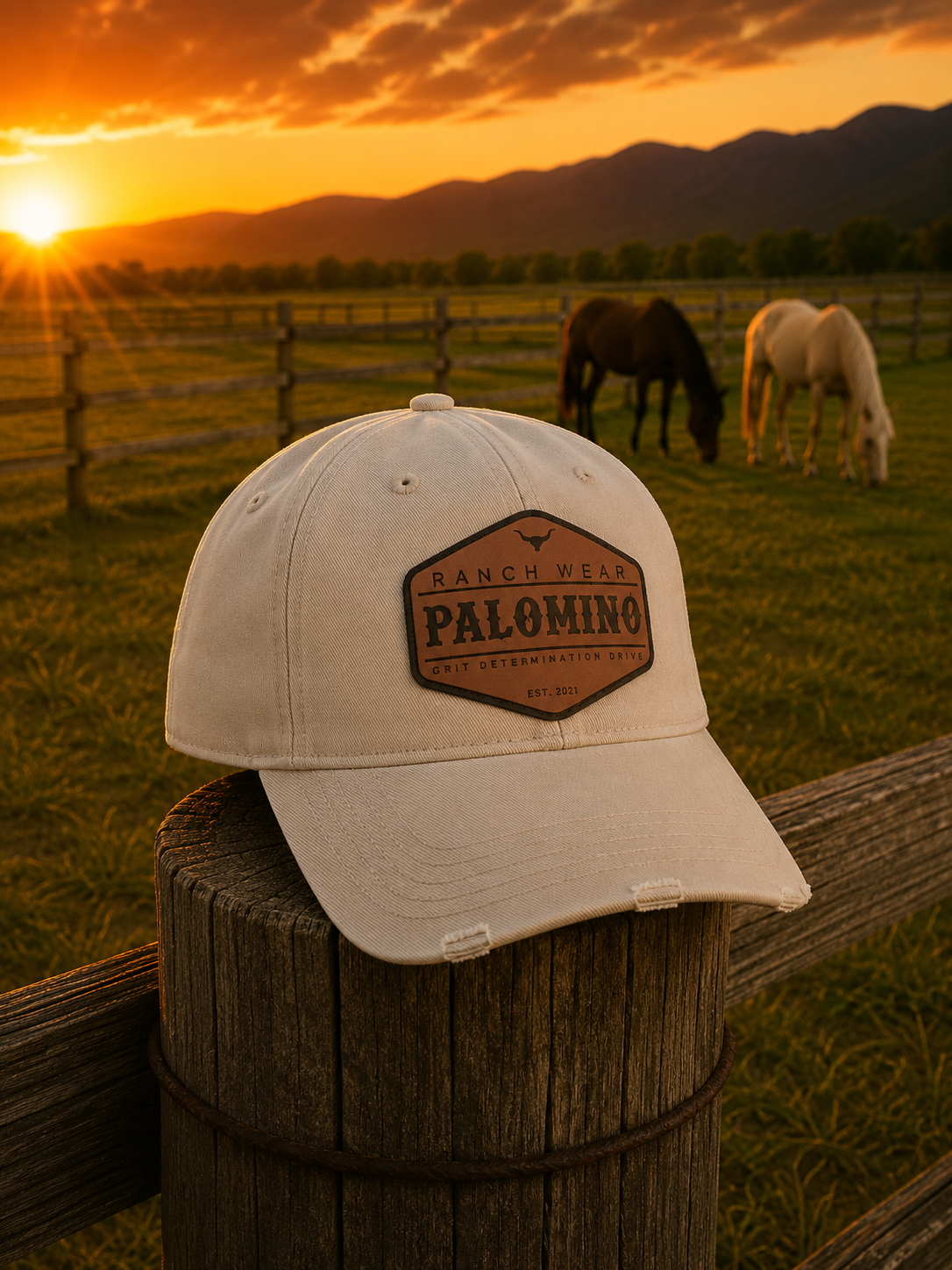 Distressed Cap - Stone