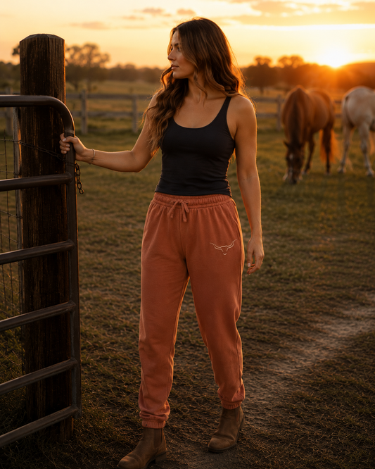 Fleece Sweatpant-Desert Rose