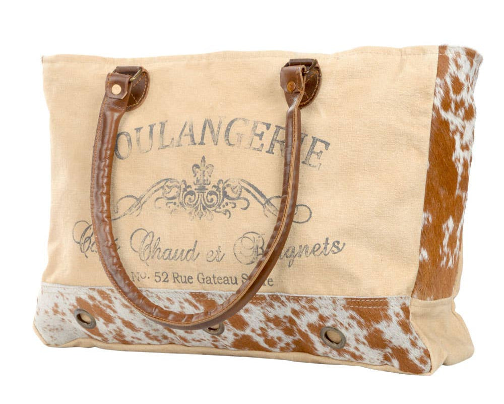 Boulangerie Tote With Cowhide Trim