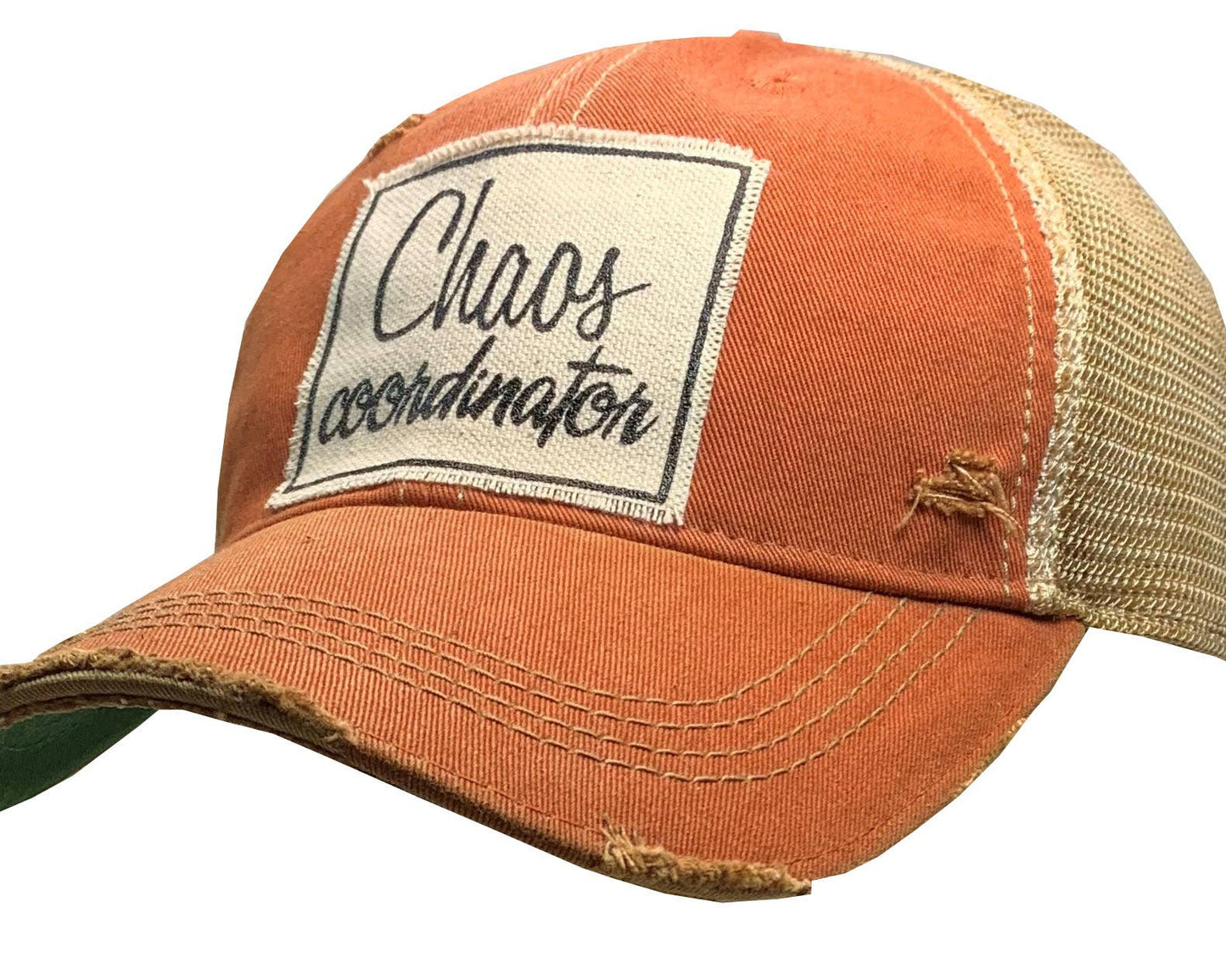 Chaos Coordinator Distressed Trucker Hat Baseball Cap