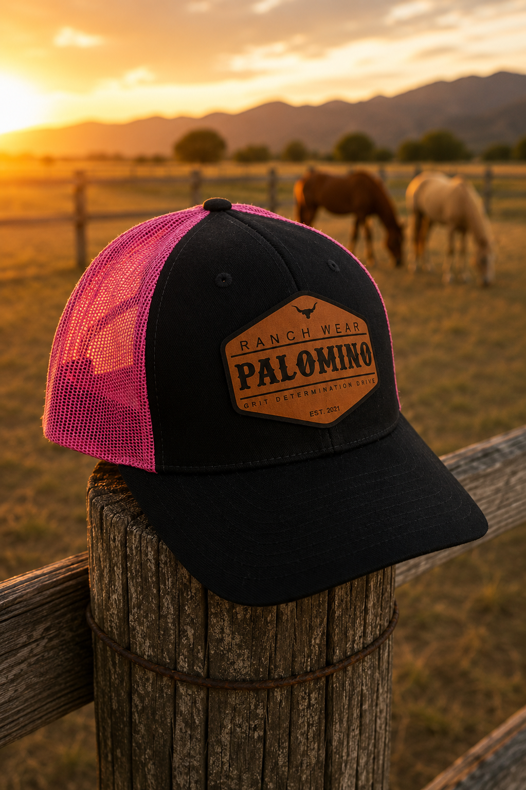 Palomino 115 (Black and Neon Pink)