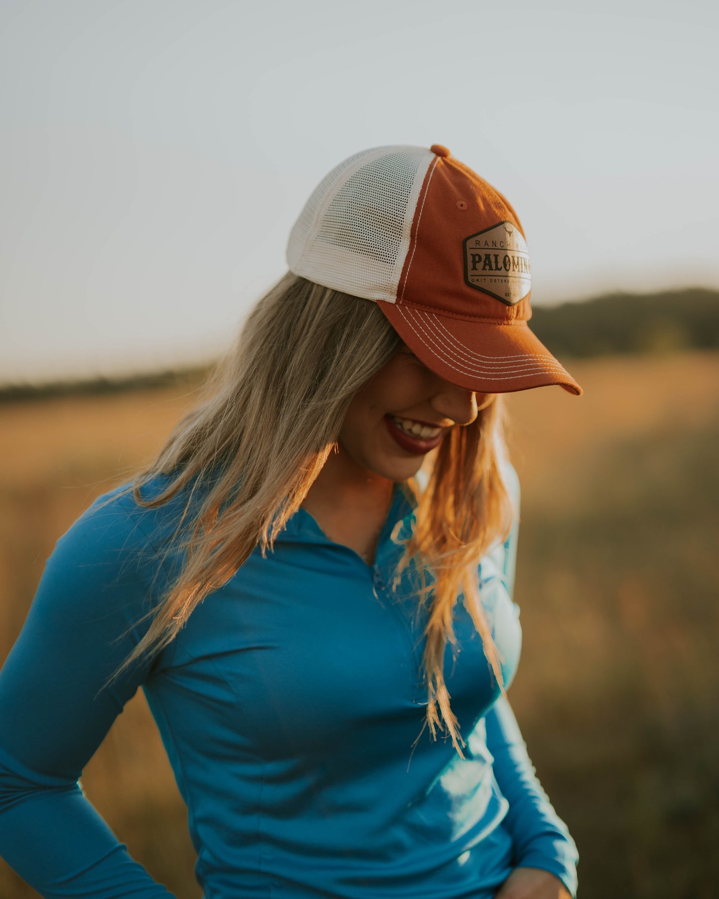Super Soft Mesh Back Burnt Orange/Stone