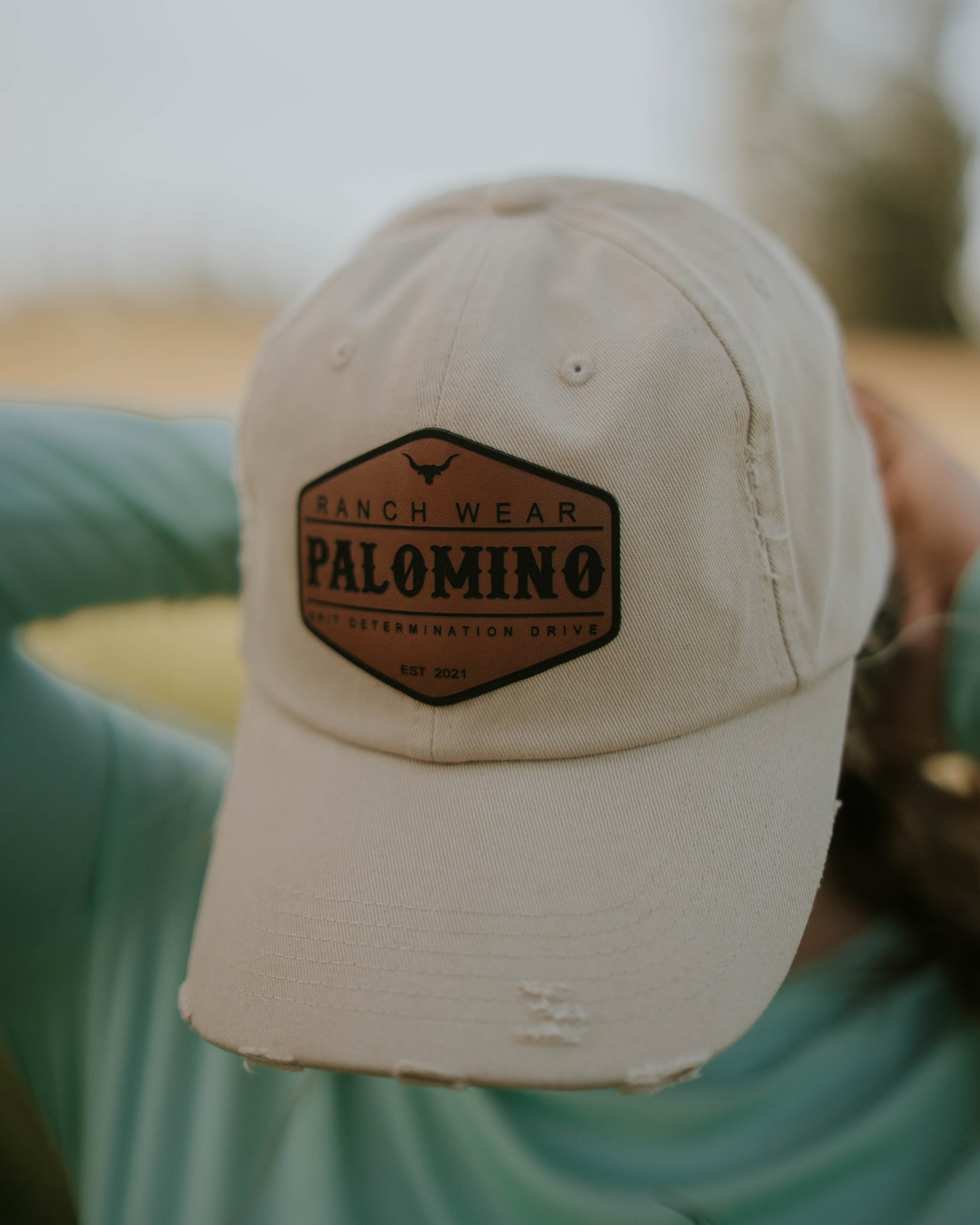 Distressed Cap - Stone