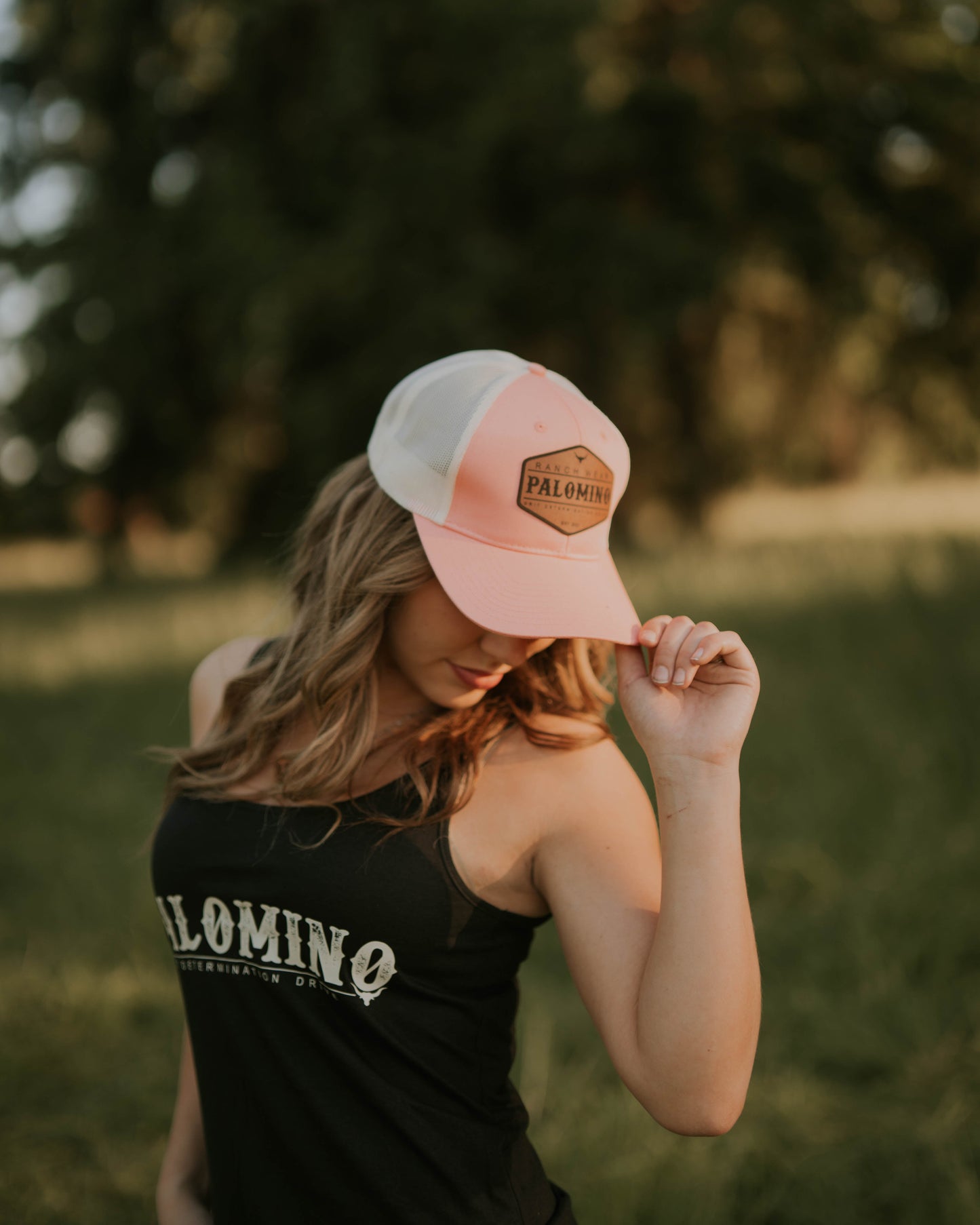 Low-Profile Snapback Trucker - Soft Coral/Ecru