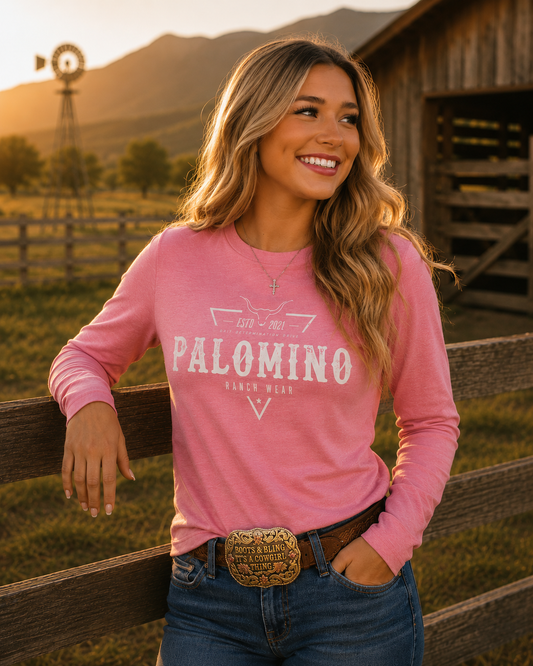 Long Sleeve Tee - Blush Frost