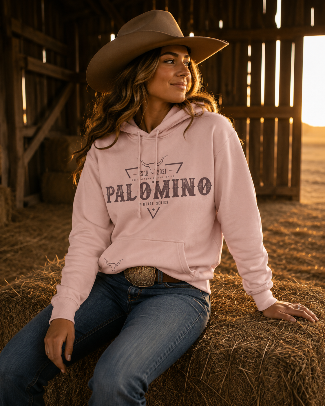 Fleece Hoodie w/ Pocket Rose Water Vintage