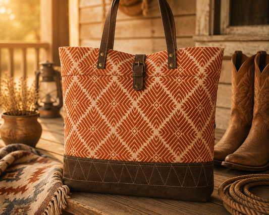 Rust Tones with Fur Bag