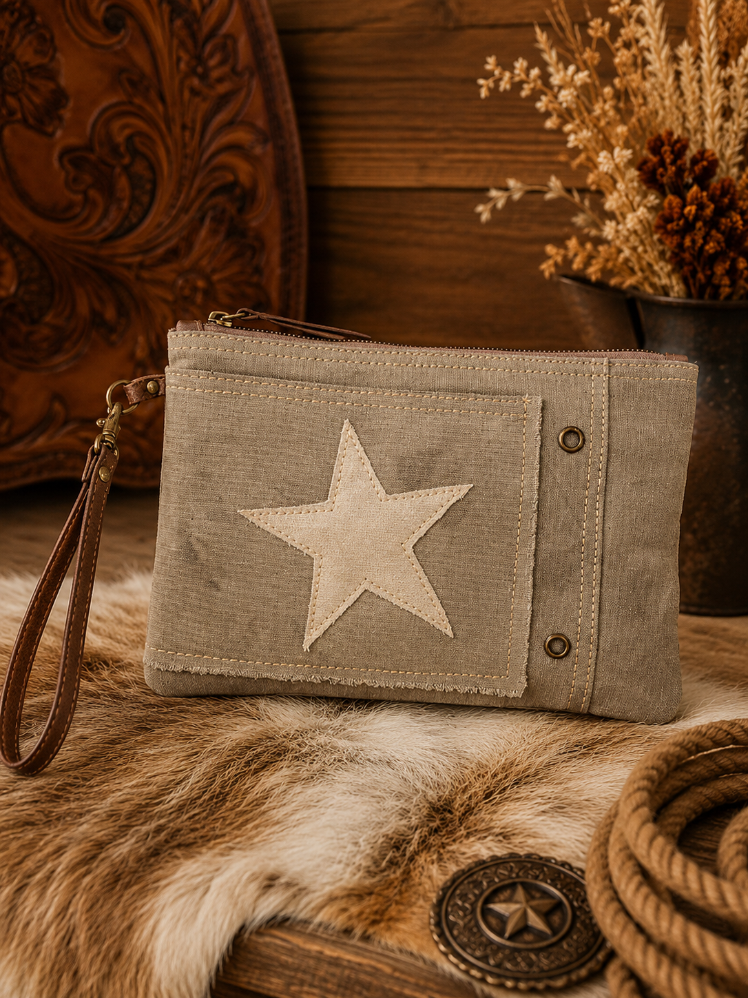 Star Clutch With Strap